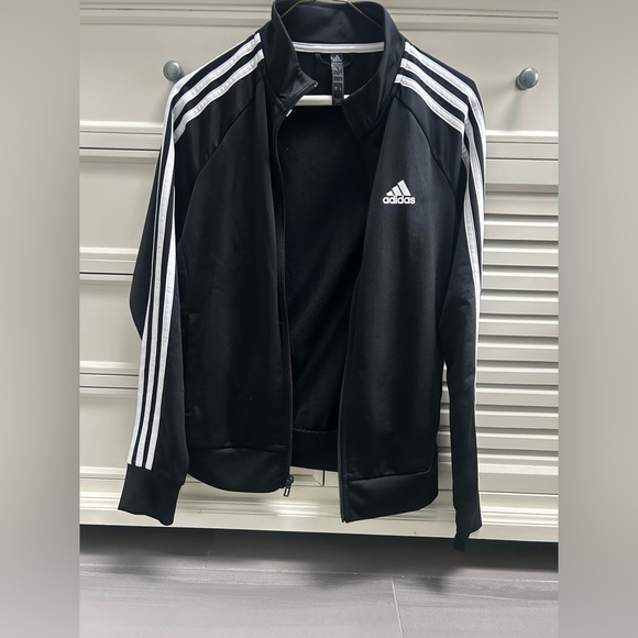 Adidas Black Jacket with White Accents - Picture 1 of 3